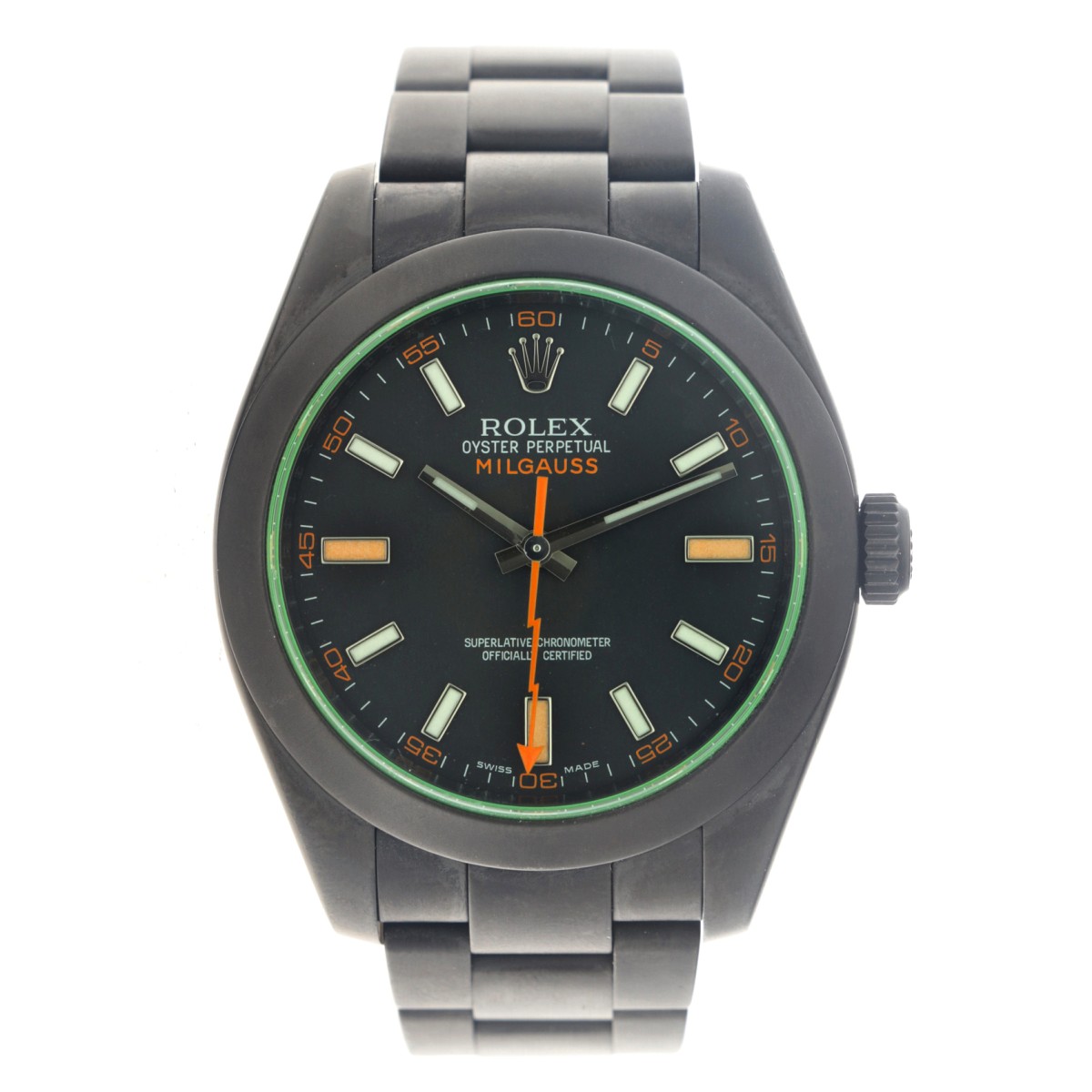 Rolex Milgauss 116400GV zwart gecoat - Heren polshorloge - 2009.