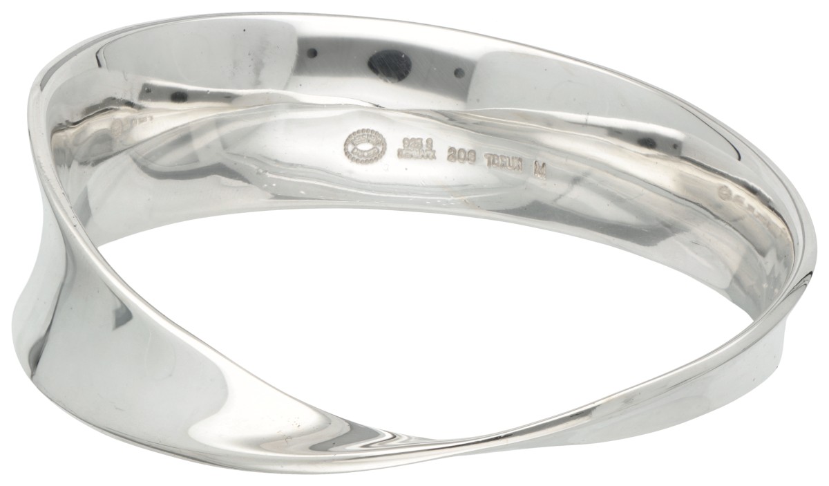  Georg Jensen sterling zilveren 'Mobius' bangle armband no. 206 door Vivianna Torun.