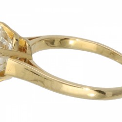 Geelgouden solitair ring, met ca. 2.90 ct. diamant - 18 kt.