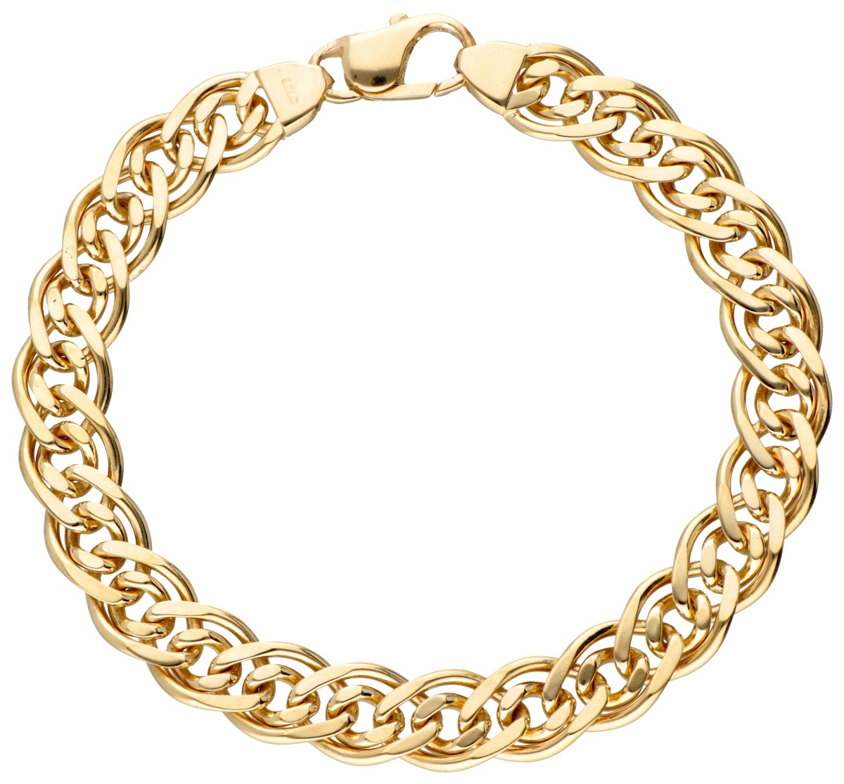 Urbano 18 kt. geelgouden schakelarmband.