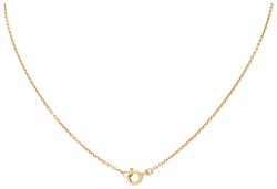 18 kt. Geelgouden collier en modernistische hanger bezet met boulder opaal en diamant.