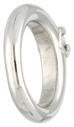18 kt. Witgouden solitair ring bezet met ca. 0.28 ct. diamant.