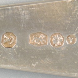 12-delige set visbestek Hollands puntfilet, zilver.