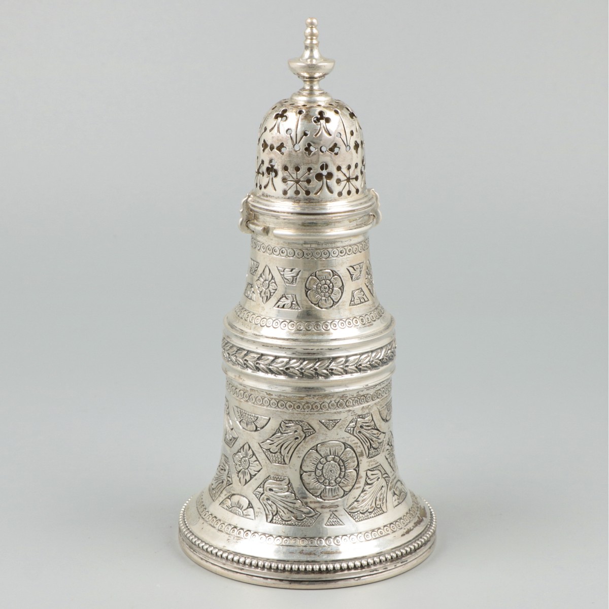 Strooibus zilver.