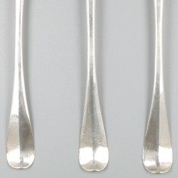 3-delige set lepels 1753 (Amsterdam, Andries Vis 1741-1799) zilver.