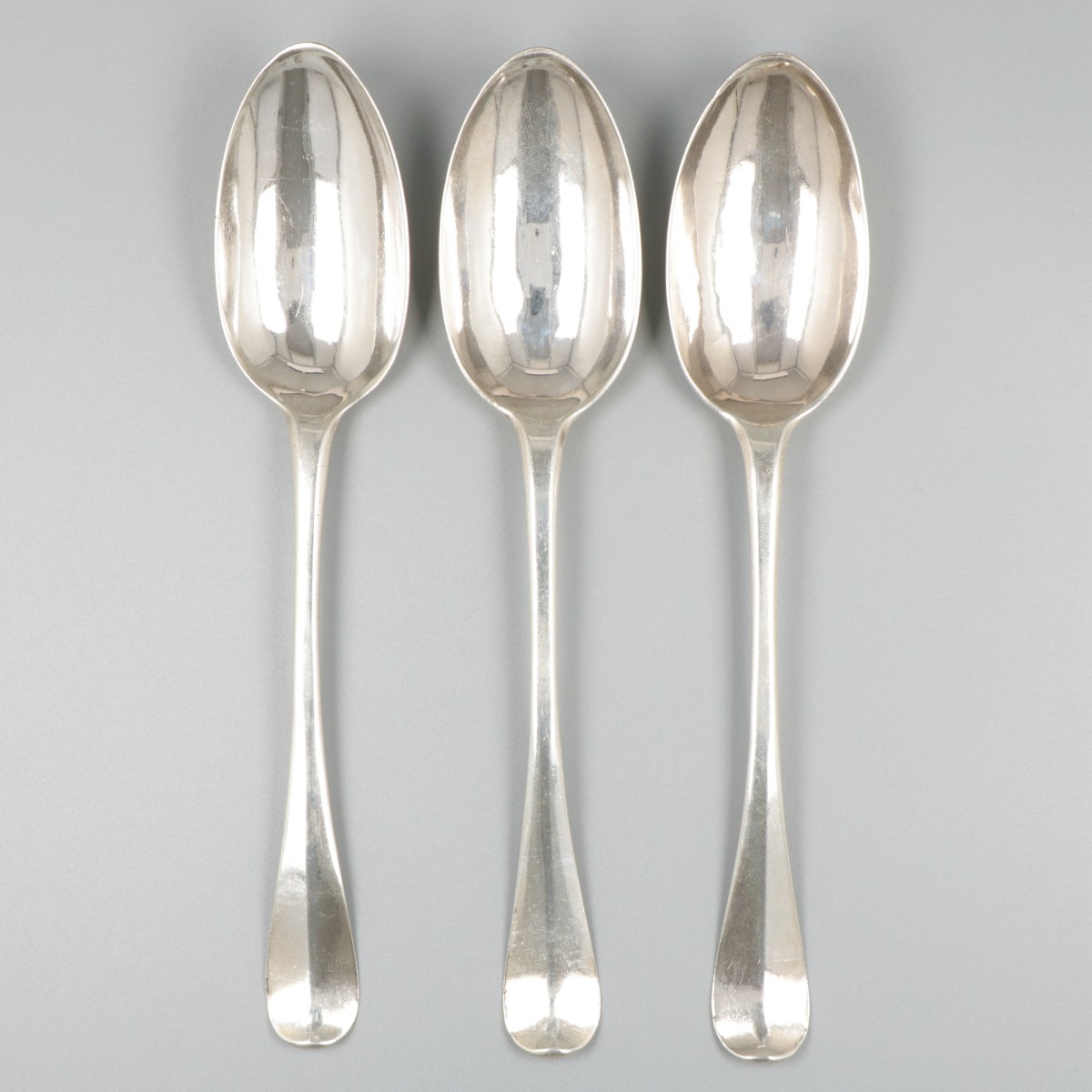 3-delige set lepels 1753 (Amsterdam, Andries Vis 1741-1799) zilver.