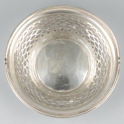 Kluwenmandje / wolmandje zilver.