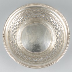 Kluwenmandje / wolmandje zilver.