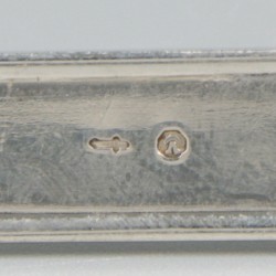 6-delige set messenleggers zilver.