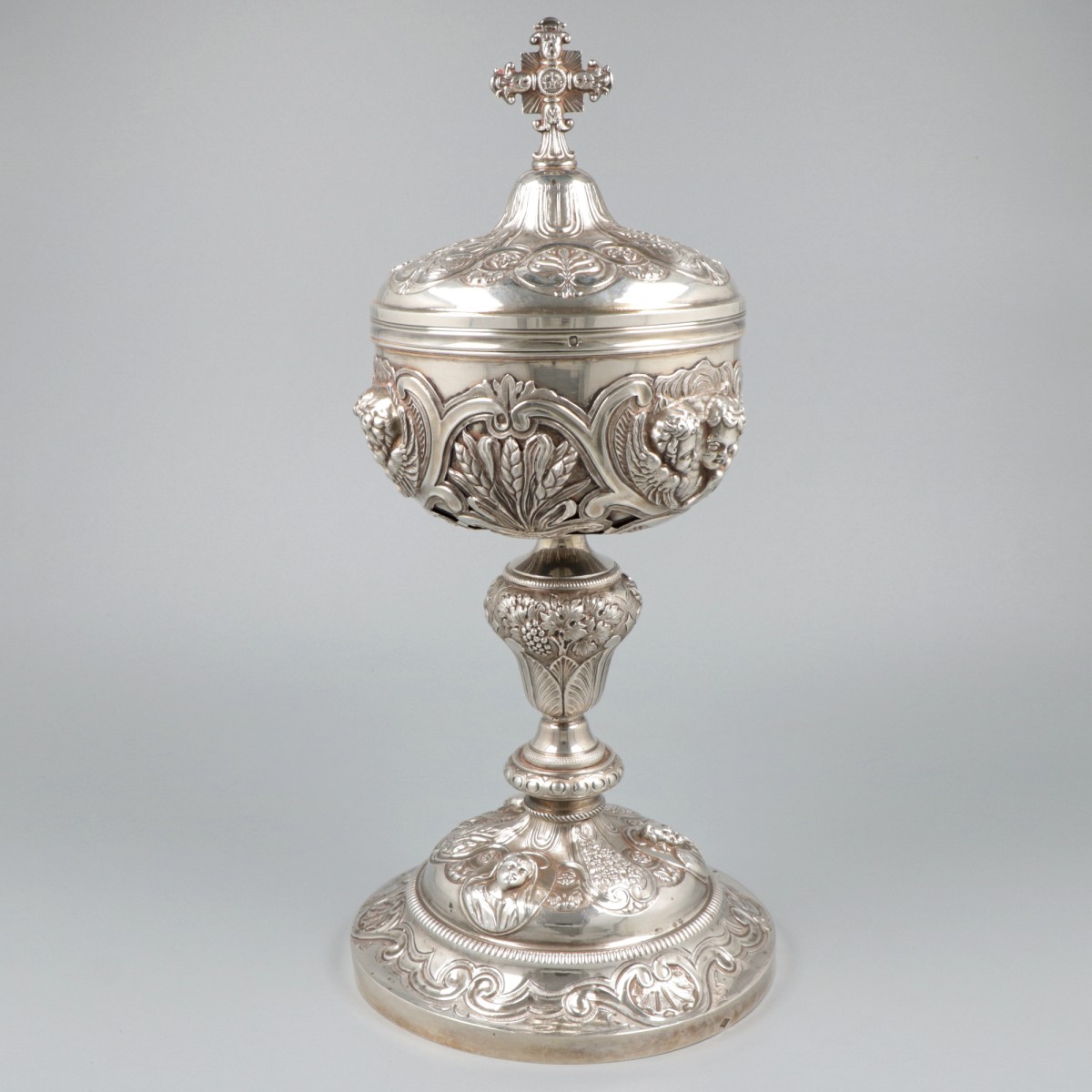 Zilveren ciborie / hostiekelk, Joseph Philippe Adolphe Dejean, Parijs 1846-1865.