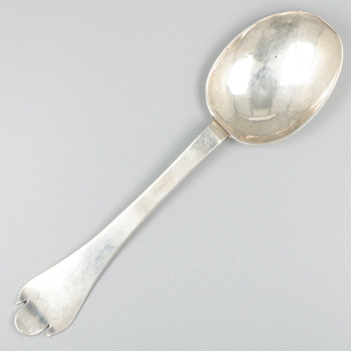 Overlijdenslepel (Gerardus Vinck, Rotterdam 1691) zilver.