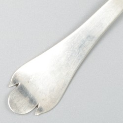 Overlijdenslepel (Gerardus Vinck, Rotterdam 1691) zilver.