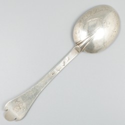 Overlijdenslepel (Gerardus Vinck, Rotterdam 1691) zilver.
