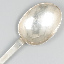 Overlijdenslepel (Gerardus Vinck, Rotterdam 1691) zilver.