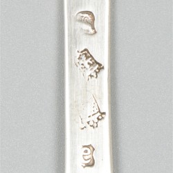 Overlijdenslepel (Gerardus Vinck, Rotterdam 1691) zilver.