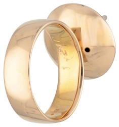 18 kt. Roségouden design ring door Remy Verzantvoort bezet met ca. 1.21 ct. diamant.