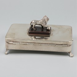 Zilveren theelepeldoos, Arnoldus van den Berg, Utrecht 1812.
