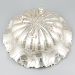 Fruitschaal / rozenschaal zilver.