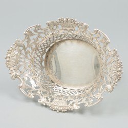 Bonbonmandje zilver.