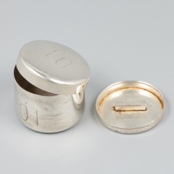 Chrismatorium / zalfdoosje zilver.