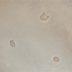 Spaarpot met slotje zilver.