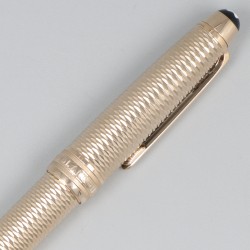 MontBlanc Meisterstuck Solitaire Geometry Champagne ballpoint pen.