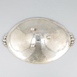 Amsterdamse school bonbonschaal zilver.