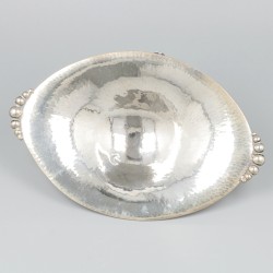 Amsterdamse school bonbonschaal zilver.