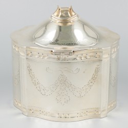 Theedoos zilver.