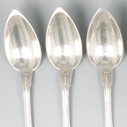 6-delige set dinerlepels zilver.