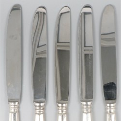 5-delige set dinermessen Haags lofje zilver.