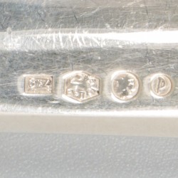 5-delige set dinermessen Haags lofje zilver.