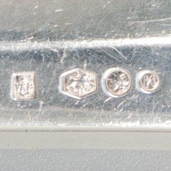 6 messen Haags lofje zilver.