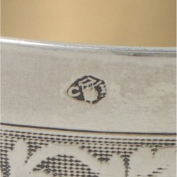 Drinkbeker zilver.