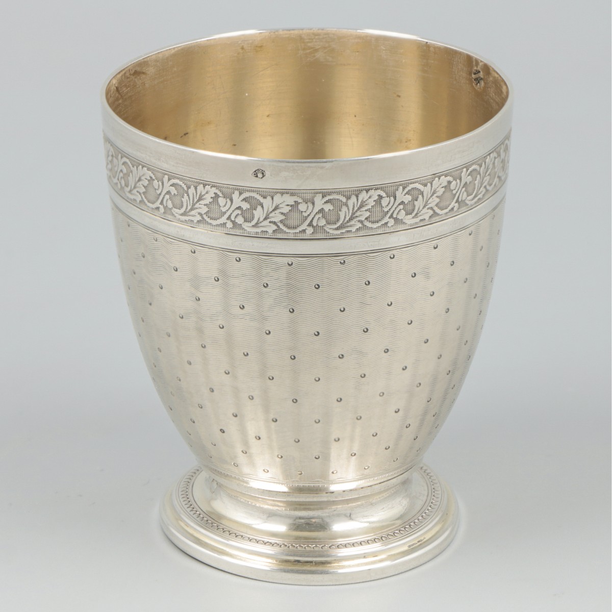 Drinkbeker zilver.