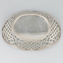 Bonbonmandje zilver.
