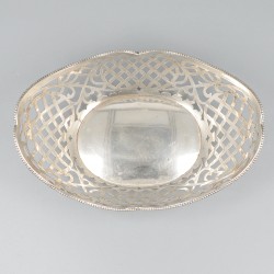Bonbonmandje zilver.