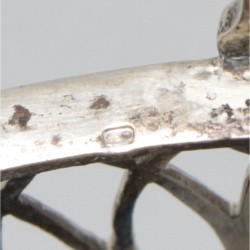 2-delige set zoutkelders zilver.