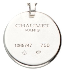 Chaumet 18 kt. witgouden 'Class One Croisière' hanger met amethist en diamant aan collier.