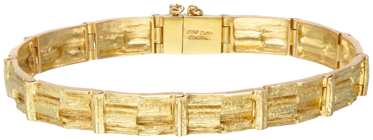 Lapponia 14K geelgouden 'Cascade' armband door Björn Weckström.