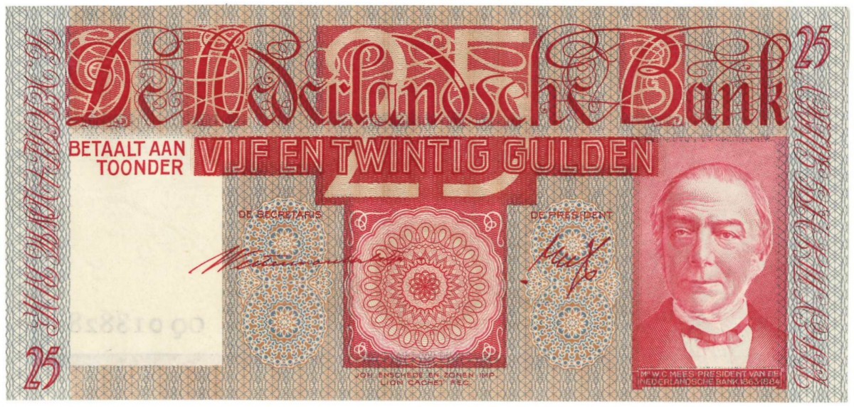 Nederland 25 gulden Bankbiljet Type 1931 Mees - Nagenoeg UNC