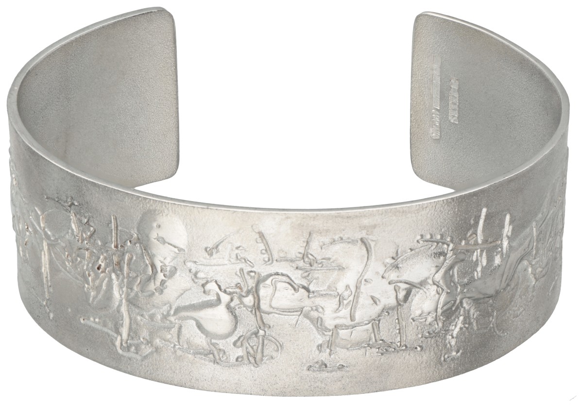 Sterling zilveren Lapponia / Kalevala 'Lapland Inspiro' cuff armband door Björn Weckström.