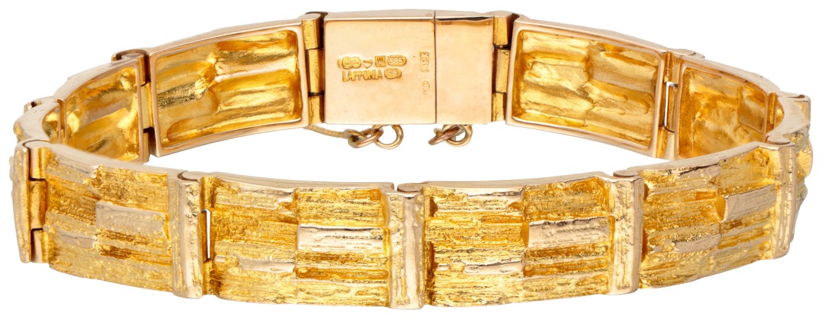 14 kt. Geelgouden 'Cascade' armband door Björn Weckström voor Lapponia.