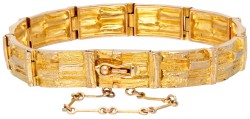 14 kt. Geelgouden 'Cascade' armband door Björn Weckström voor Lapponia.