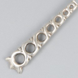 12-delige set theelepels met suikertang in origineel etui, zilver.