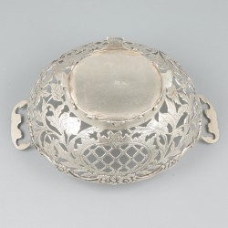 Bonbonmandje zilver.