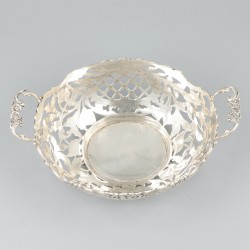 Bonbonmandje zilver.