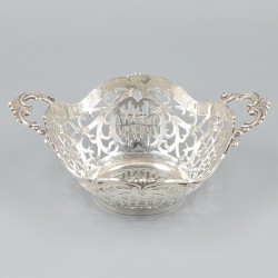 Bonbonmandje zilver.