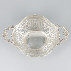 Bonbonmandje zilver.