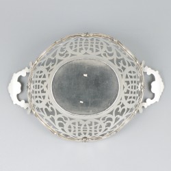 Bonbonmandje zilver.
